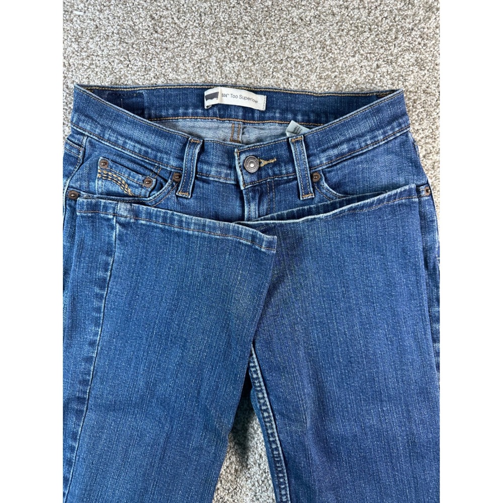 Levis 524 Too Superlow Bootcut Jeans Womens 5M Medium Wash Denim Low Rise